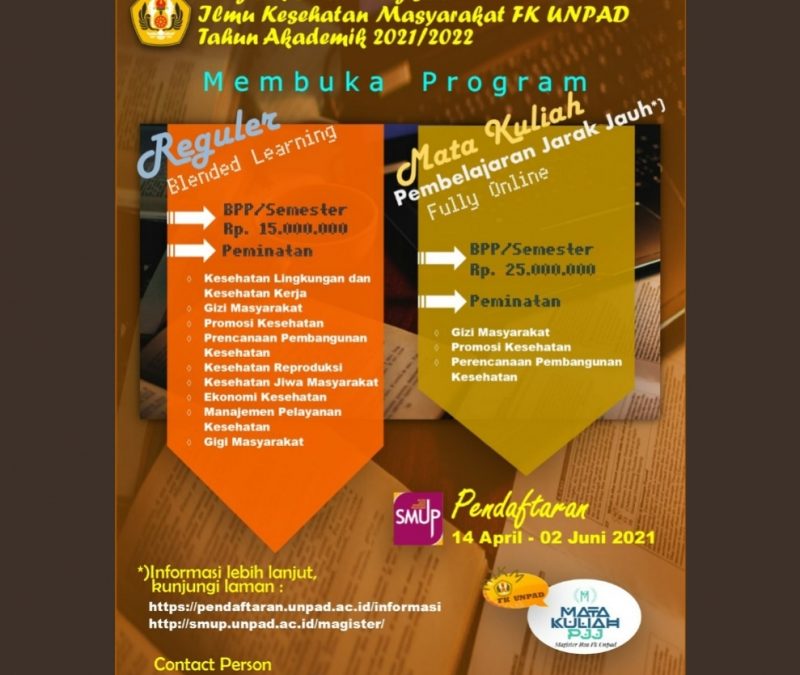 Ilmu Kesehatan Masyarakat FK Unpad Membuka Program Blended Learning Tahun Akademik 2021/2022