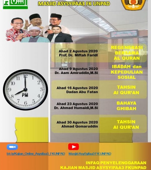 Kajian Online Masjid AsySyifaa3 FK UNPAD