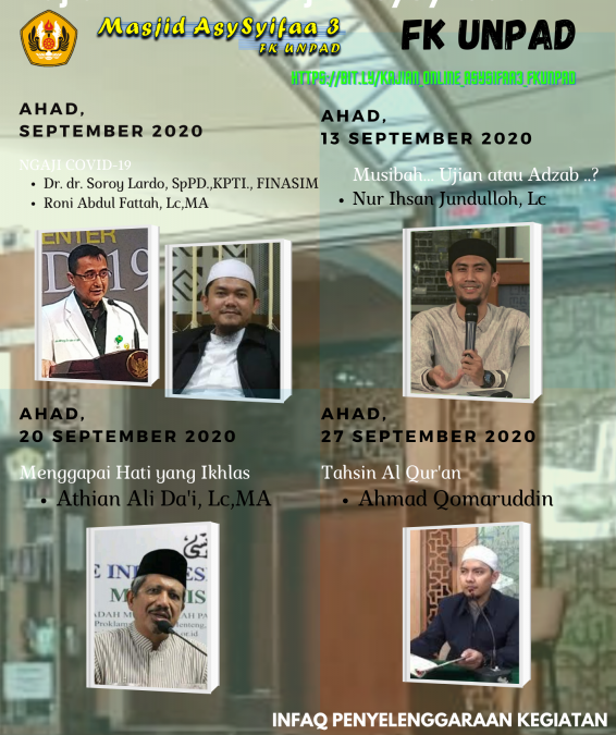 Kajian Virtual Masjid AsySyifaa 3 FK UNPAD Bulan September 2020