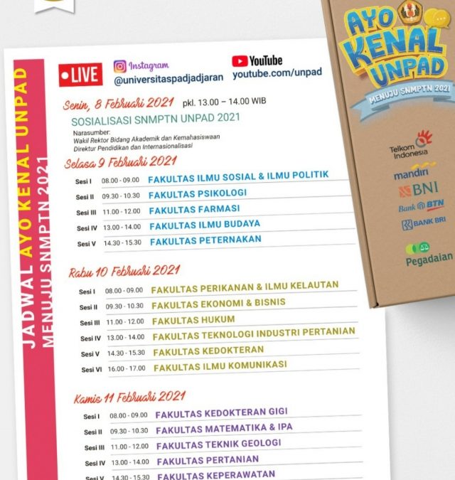 Saksikan Jadwal Ayo Kenal Unpad Menuju SNMPTN 2021