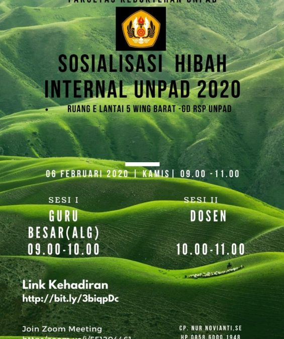 Sosialisasi Hibah Internal Unpad / HIU 2020