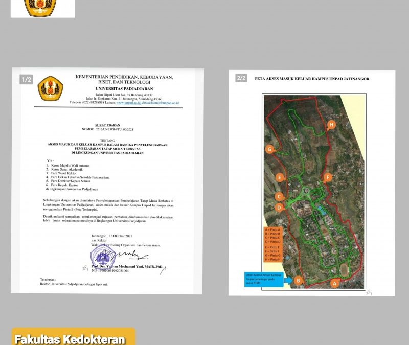 Surat Edaran Penyelenggaraan Pembelajaran Tatap Muka Universitas Padjadjaran Tahun 2021