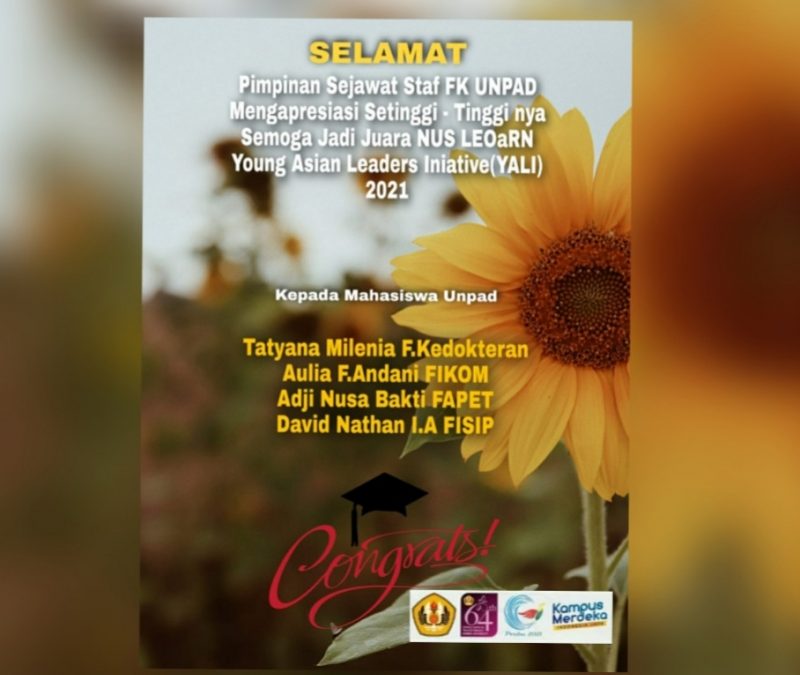 4 Mahasiswa UNPAD Masuk Seleksi Young Asian Leaders Iniative 2021