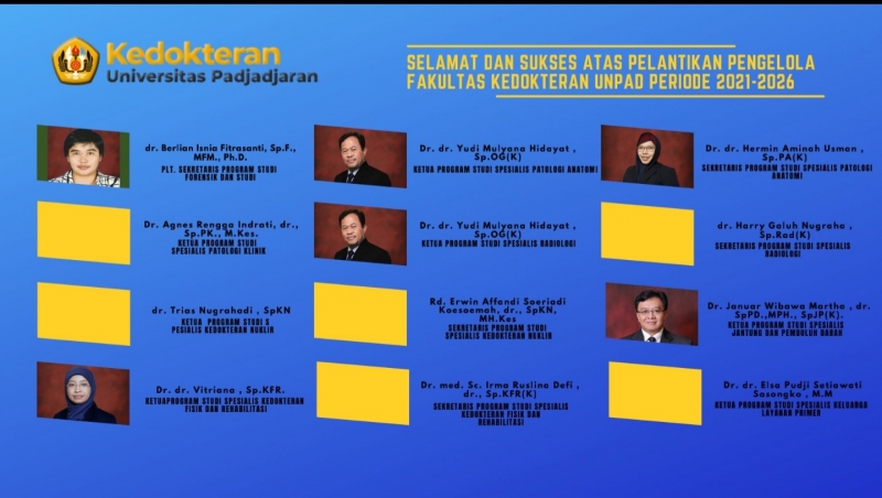 Selamat Dan Sukses Atas Pelantikan Pengelola Fakultas Kedokteran Unpad ...