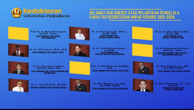 Selamat Dan Sukses Atas Pelantikan Pengelola Fakultas Kedokteran Unpad ...