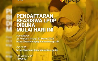 Pendaftaran Beasiswa LPDP Dibuka Mulai Hari Ini