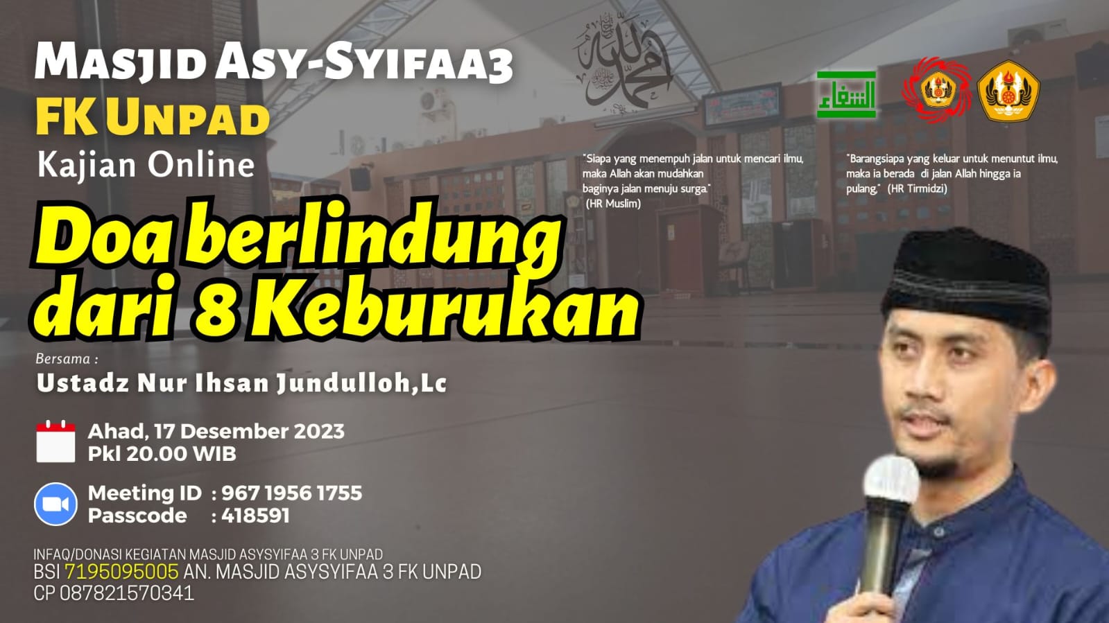 Doa Berlindung dari 8 Keburukan bersama Ustadz Nur Ihsan Jundulloh, Lc