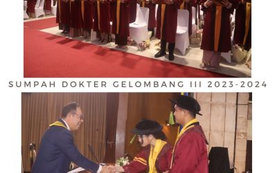 Pengambilan Sumpah Dokter Gelombang III tahun akademik 2023-2024