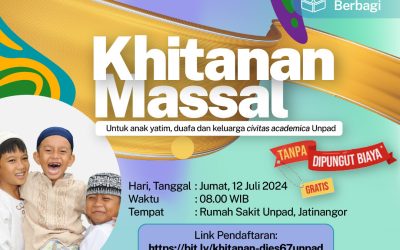 Dies Natalis Unpad ke-67: Khitanan massal untuk anak yatim, duafa, dan keluarga civitas akademika Unpad