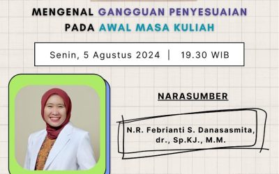 Departemen Psikiatri Universitas Padjadjaran menyelenggarakan sesi Instagram Live bertajuk: Salah Jurusan atau Tidak Adaptif? Memahami Gangguan Penyesuaian di Tahun-tahun Awal Kuliah”