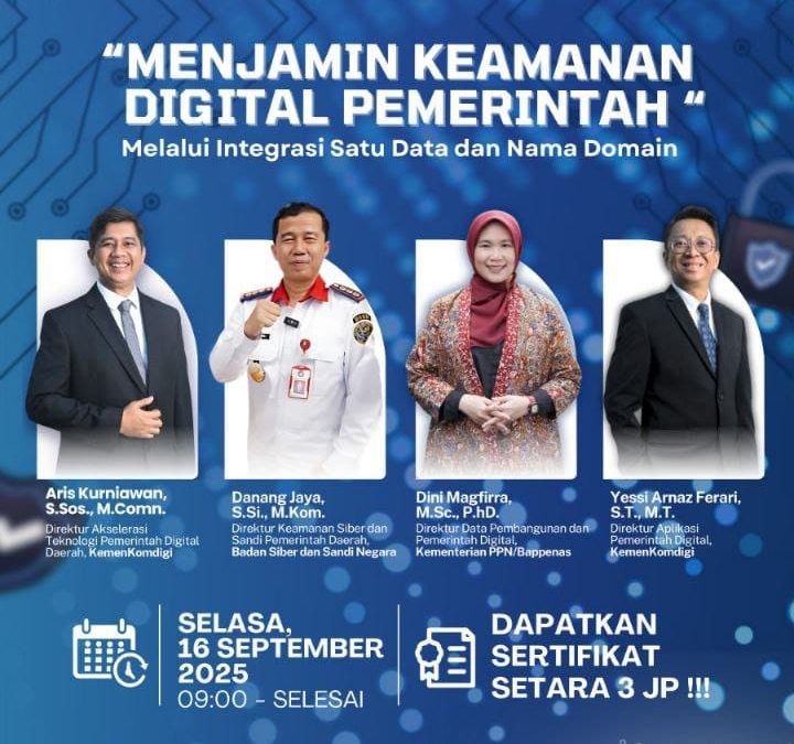 Sharing Session IV Klinik Pemerintah Digital: Menjamin Keamanan Digital Pemerintah Melalui Integrasi Satu Data dan Nama Domain