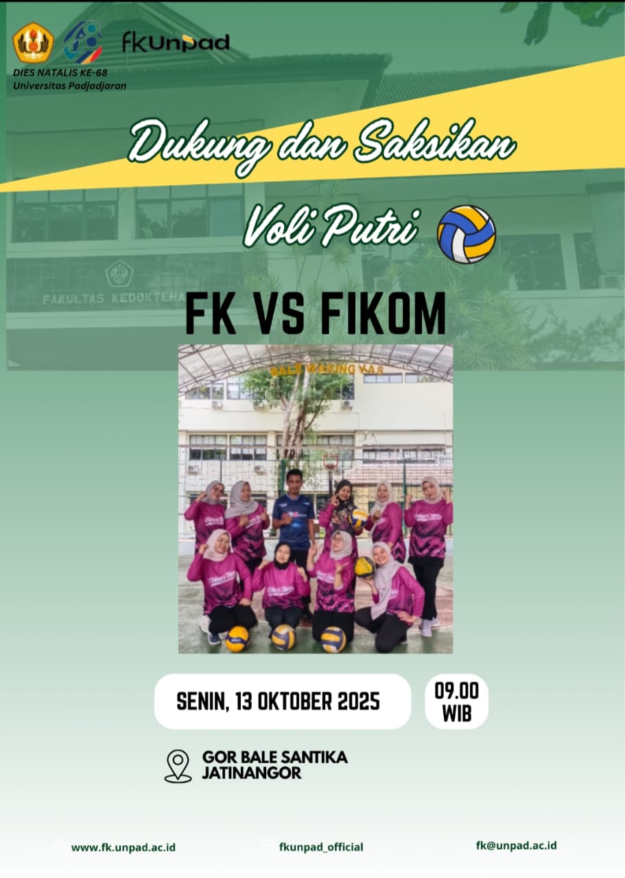 Dukung dan Saksikan! Tim Voli Putri Fakultas Kedokteran Unpad Bertanding Lawan Fikom