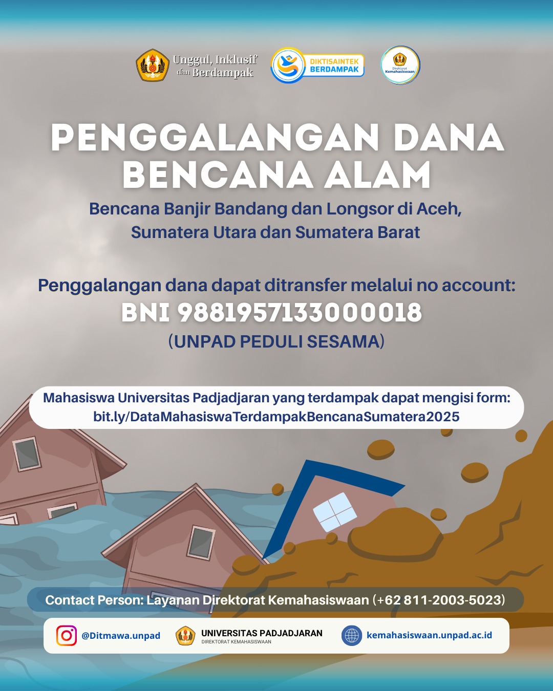Penggalangan Dana Bencana Alam oleh Unpad untuk Aceh, Sumut, dan Sumbar