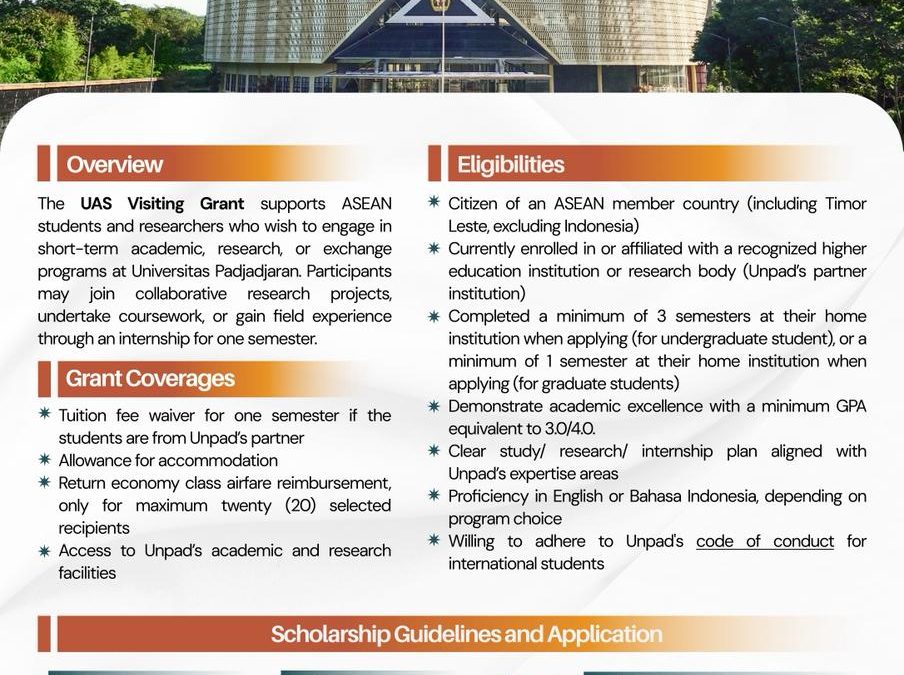 Program Pendanaan Internasional Unpad 2025: UAS, GLOW, dan Visiting Grant Resmi Dibuka