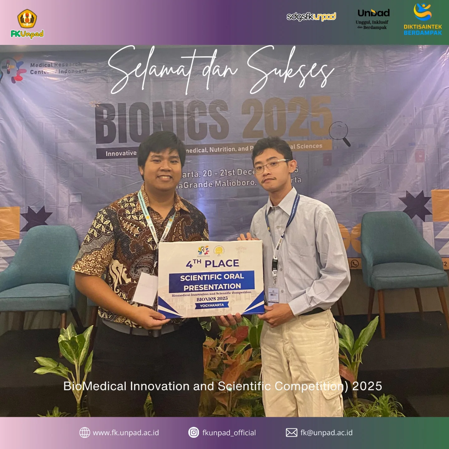 Kolaborasi FK Unpad Unair BIONICS 2025 Kolaborasi FK Unpad Unair BIONICS 2025