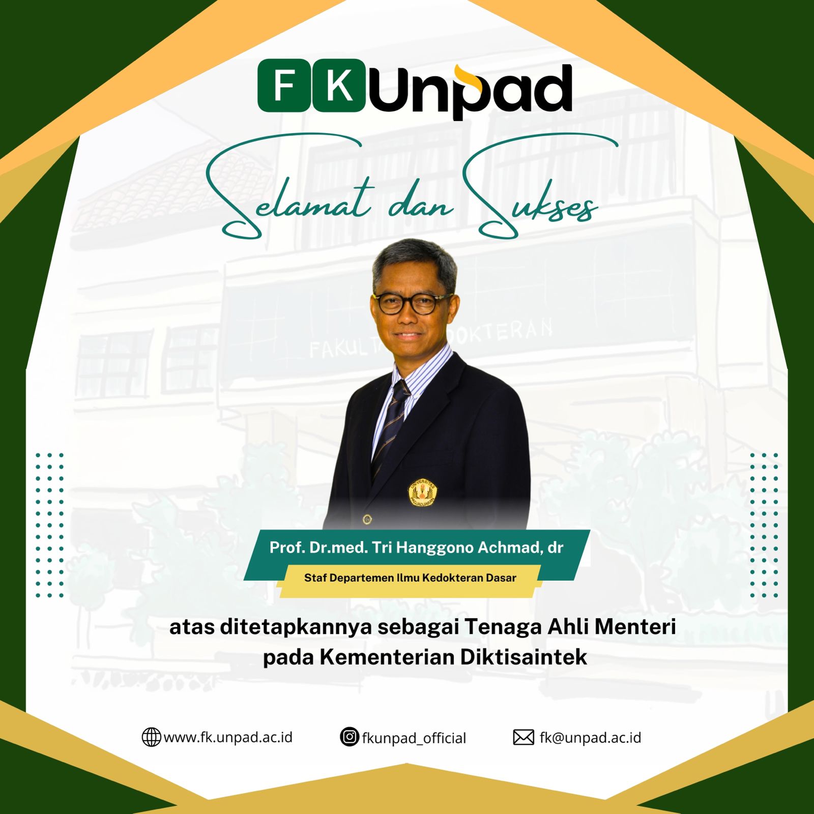 Prof. Tri Hanggono Achmad Ditetapkan sebagai Tenaga Ahli Menteri Diktisaintek Prof. Tri Hanggono Achmad Ditetapkan sebagai Tenaga Ahli Menteri Diktisaintek