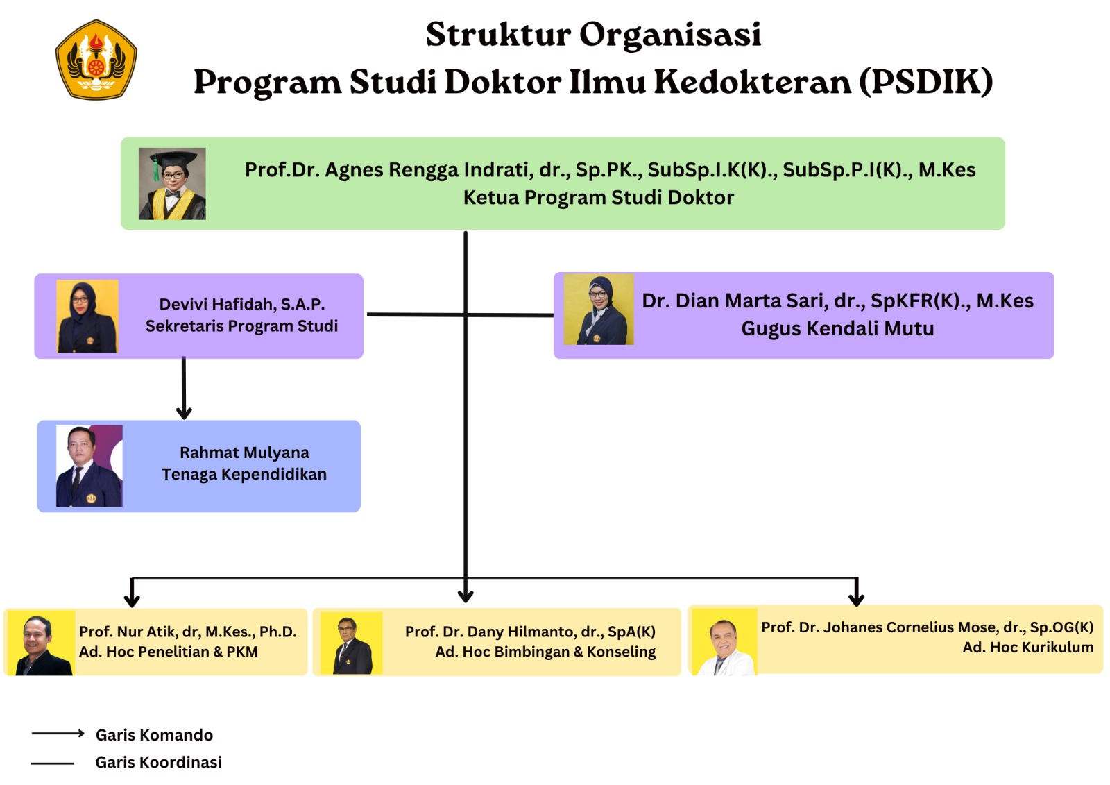 Struktur Organisasi Program Studi Doktor Ilmu Kedokteran (PSDIK)