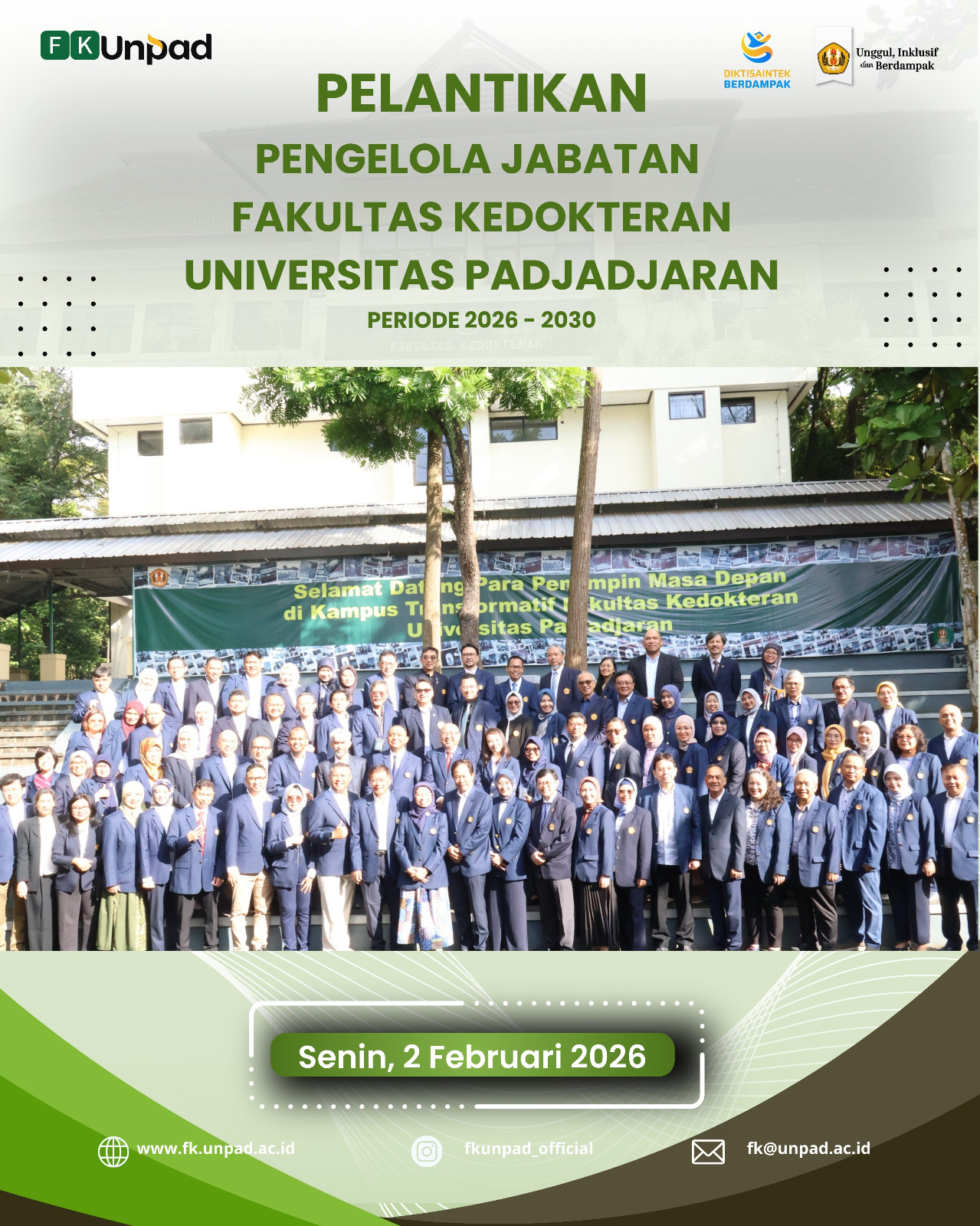 Pelantikan Pengelola Fakultas Kedokteran Unpad 2026–2030 Pelantikan Pengelola Fakultas Kedokteran Unpad 2026–2030