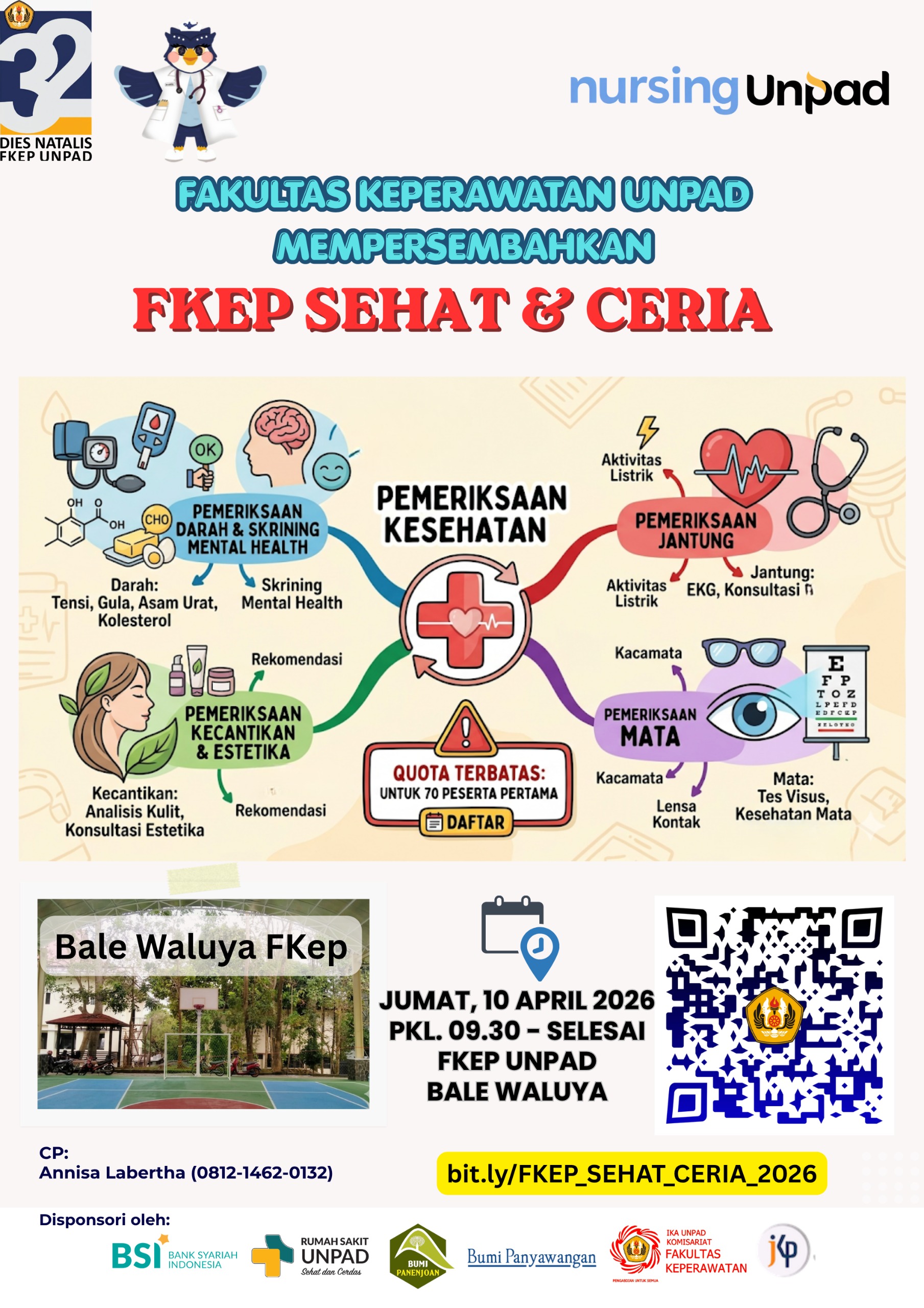 FKEP Unpad Gelar Pemeriksaan Kesehatan Gratis “FKEP Sehat & Ceria” dalam Rangka Dies Natalis