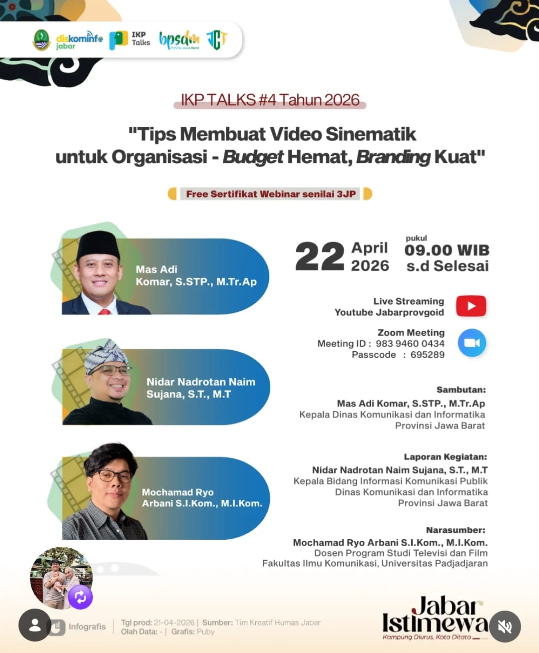 IKP Talks #4 2026: Tips Membuat Video Sinematik untuk Organisasi, Dorong Branding Kuat dengan Budget Hemat