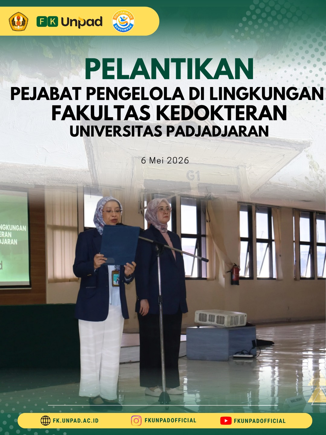 Dekan FK Unpad Lantik Pejabat Pengelola Baru untuk Perkuat Tata Kelola dan Transformasi Akademik