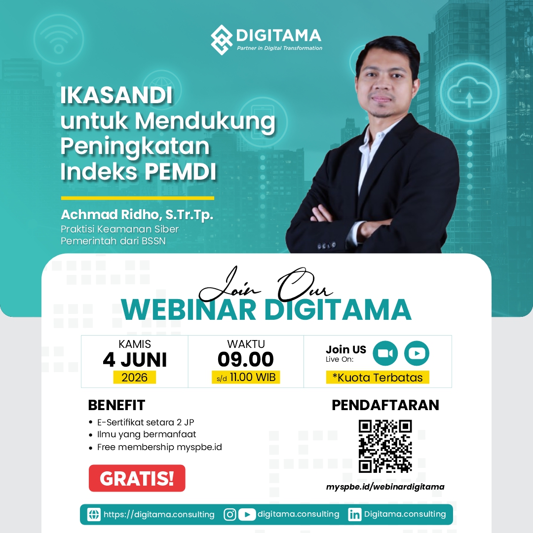 Webinar Digitama Bahas IKASANDI untuk Mendukung Peningkatan Indeks Pemerintah Digital Webinar Digitama Bahas IKASANDI untuk Mendukung Peningkatan Indeks Pemerintah Digital