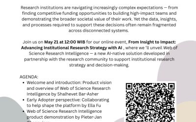 Webinar Web of Science Bahas Strategi Riset Institusi Berbasis AI