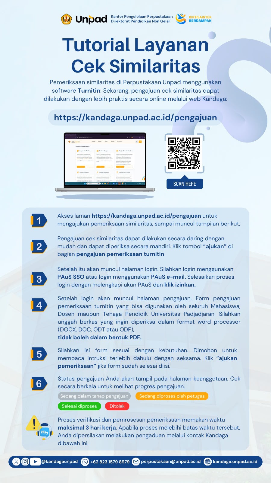 Tutorial layanan cek similaritas Turnitin melalui platform Kandaga Universitas Padjadjaran Tutorial layanan cek similaritas Turnitin melalui platform Kandaga Universitas Padjadjaran