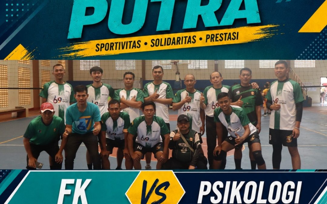 Pertandingan Voli Putra FK Unpad vs Psikologi Meriahkan Dies Natalis Unpad ke-69