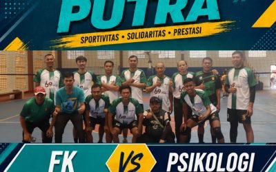 Pertandingan Voli Putra FK Unpad vs Psikologi Meriahkan Dies Natalis Unpad ke-69