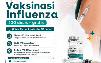 Dies Natalis FK Unpad ke-69, 100 Dosis Vaksinasi Influenza Gratis untuk Sivitas Akademika