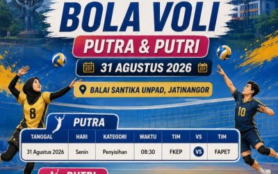 Dies Natalis ke-69 Unpad, Pertandingan Bola Voli Putra dan Putri Digelar di Bale Santika